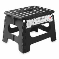 9 Folding Step Stool with Handle in Black by Casafield