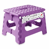 9 Folding Step Stool with Handle in Purple by Casafield