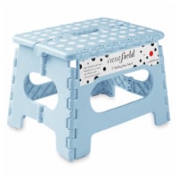 9 Folding Step Stool with Handle in Light Blue by Casafield