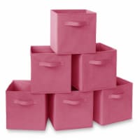 Set of 12) Collapsible Fabric Cubes, 11 Storage Bins - Pink, 10.5 x 11 -  Fry's Food Stores