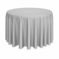 132 Round 5pk Polyester Tablecloths - Silver by Lann's Linens