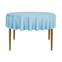 70 Round 5pk Polyester Tablecloths - Baby Blue by Lann's Linens