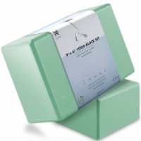 Premium Yoga Block (Set of 2) - 4 Foam Brick - Mint- Node Fitness