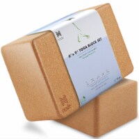 Node Fitness (Set of 2) Natural Cork Yoga Blocks