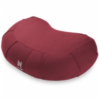 Organic Cotton 17 Crescent Meditation Cushion Burgundy - Node Fitness
