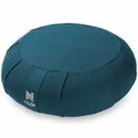 15  Round Meditation Cushion (Organic Cotton) - Teal by Node Fitness