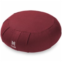 15 Round Meditation Cushion (Organic Cotton) - Burgundy- Node Fitness