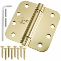 4 Brass Spring Door Hinge 5/8 Radius UL Listed, 2 Pk