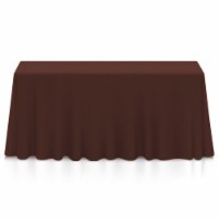 90 x 156 Rectangular Polyester Tablecloth - Chocolate