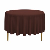 90  Round Polyester Tablecloth - Chocolate Brown by Lann's Linens