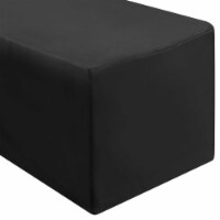 4' 10pk Rectangular Polyester Fitted Tablecloths - Black