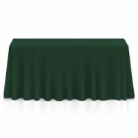90 x 132 10pk Rectangular Polyester Tablecloths - Hunter Green