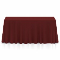 90 x 156 10pk Rectangular Polyester Tablecloths - Burgundy