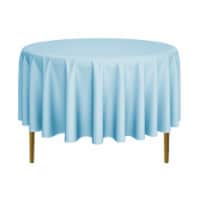 90 Round 10pk Polyester Tablecloths - Baby Blue by Lann's Linens
