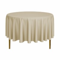 90 Round 10pk Polyester Tablecloths - Beige by Lann's Linens