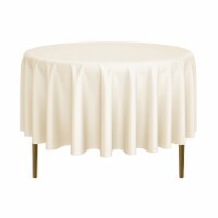 90 Round 10pk Polyester Tablecloths - Ivory by Lann's Linens