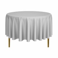 90 Round 10pk Polyester Tablecloths - Silver by Lann's Linens