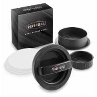 3-in-1 Burger Press Patty Maker with 100 Wax Papers by Pure Grill