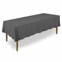 60 x 102 10pk Rectangular Polyester Tablecloths - Dark Gray