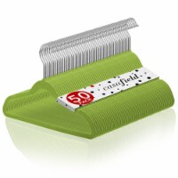 50 Lime Green Velvet 14 Kid's Hangers by Casafield