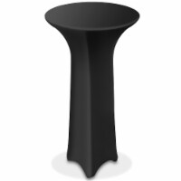 30  Round Spandex Tablecloth for Highboy Cocktail Table - Black