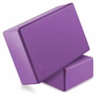 Premium 3 Thick Foam Yoga Blocks (Set of 2) - Purple by Node Fitness
