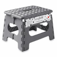 9 Folding Step Stool with Handle in Gray by Casafield