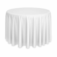 108 Round 5pk Polyester Tablecloths - White by Lann's Linens