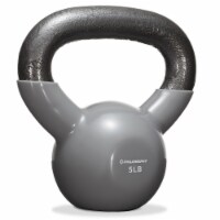 5 lb Vinyl Coated Cast Iron Kettlebell, 5 Pound Weight