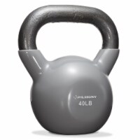 40 lb Vinyl Coated Cast Iron Kettlebell, 40 Pound Weight