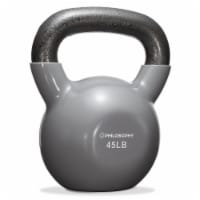 45 lb Vinyl Coated Cast Iron Kettlebell, 45 Pound Weight