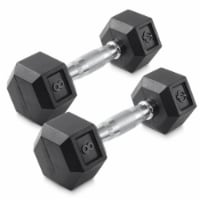 8 lb Pair Rubber Coated Hex Dumbbell, Cast Iron Hand Weight Set