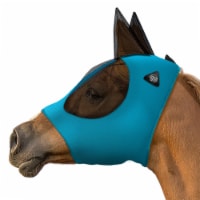 Horse Fly Mask w/ Ears, Teal (Cob) - Breathable Mesh, UV Protection