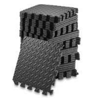 36 Gym Exercise Flooring Mats - 12 Foam Workout Floor Tiles - Black