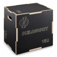 3 in 1 Non-Slip Plyo Box 20 x 18 x 16 , Black, Jump Box for Training