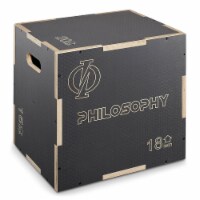 3 in 1 Non-Slip Plyo Box 20 x 18 x 16 , Gray, Jump Box for Training