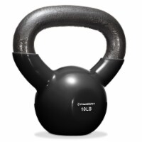 Philosophy Gym Vinyl Coated Cast Iron Kettlebell Weight 10 lbs - Black