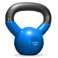 Philosophy Gym Vinyl Coated Cast Iron Kettlebell Weight 10 lbs - Blue