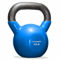 Philosophy Gym Vinyl Coated Cast Iron Kettlebell Weight 40 lbs - Blue