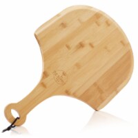 12 Bamboo Pizza Peel, Wooden Paddle Cutting Board with Handle