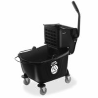 Dryser Commercial Mop Bucket with Side Press Wringer - 26 Quart, Black