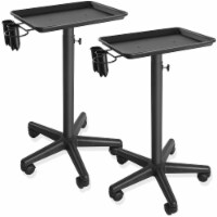 Set of 2 - Saloniture Aluminum Instrument Tray with Caddy, Black Cart