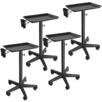 Set of 2 - Saloniture Aluminum Instrument Tray with Caddy, Black Cart