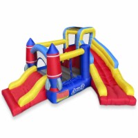 Rocket Bounce House for Kids with Blower - Two Slides, Large Jump Area