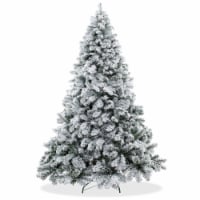 9FT Realistic Snow-Flocked Pine Artificial Holiday Christmas Tree