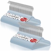 100 Light Blue Velvet 11 Baby Hangers by Casafield