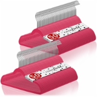 100 Pink Velvet 14 Kid's Hangers by Casafield