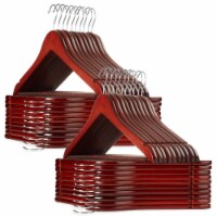 40 Wooden Suit Hangers - Cherry by Casafield