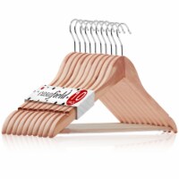 10 Red Cedar Wooden Suit Hangers by Casafield