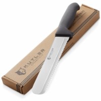 8 Stainless Steel Bread Knife & Cake Slicer with Serrated Edge